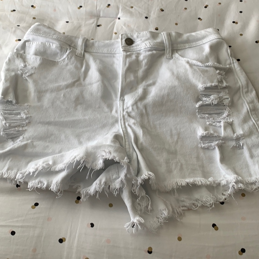 White Denim Shorts